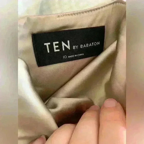 NWOT TEN BY BABATON THE PASSION SLIP DRESS SIZE 10 NUDE  TAUPE - Picture 9 of 10